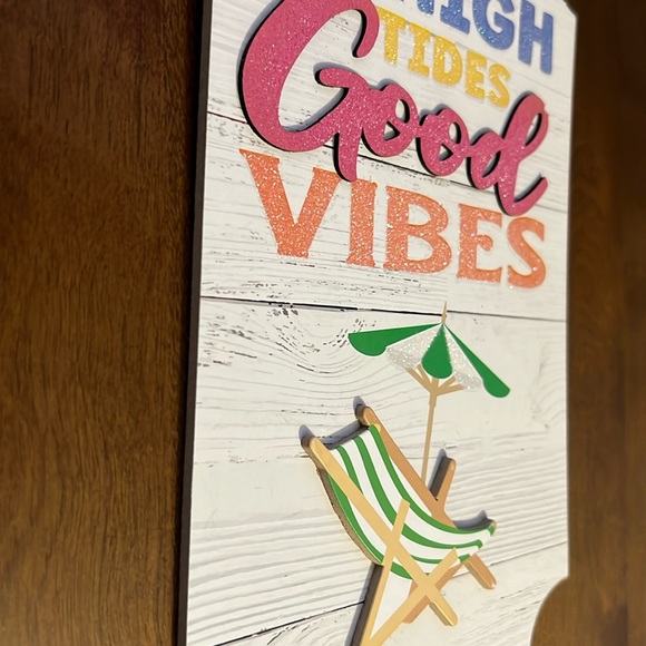 HIGH TIDES Good VIBES Summer Wall Decor - Picture 4 of 6